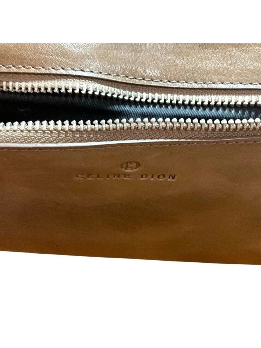 CELINE DION Genuine Leather ‘Cadence’ Crossbody / Clutch Bag Removable Strap - Picture 9 of 12